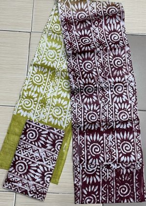 Teal & Brown Two-Tone African Batik Brocade 5 Yards