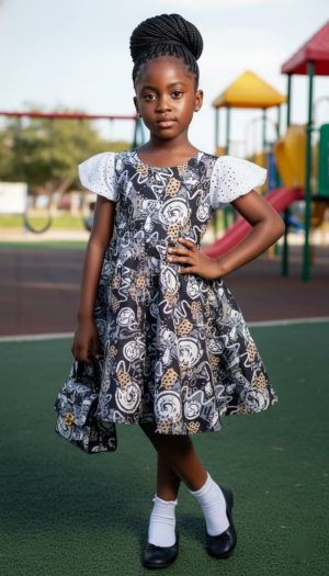 Lovely 2Pcs Ankara Party Dress for Girls