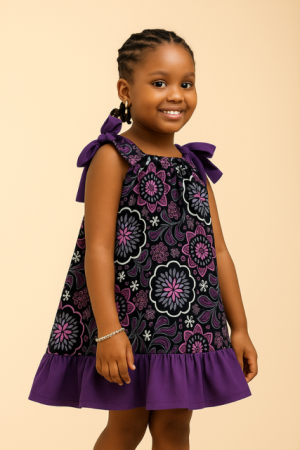 Pretty Purple Petal Princess Dress for Women