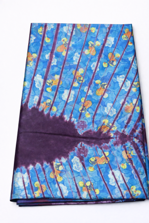 Celestial Azure Adire Tie-Dye Fabric