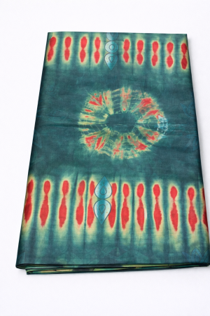 Teal Horizon Medallion Adire