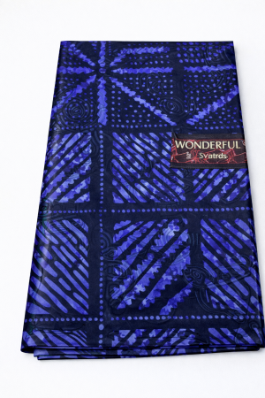 Wonderful Royal Indigo Geometric Batik