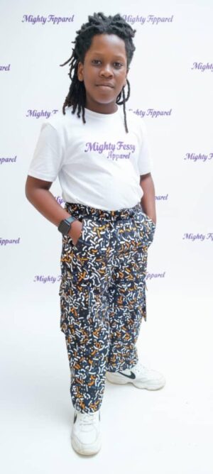 African Print Boy Kids Cargo Pants
