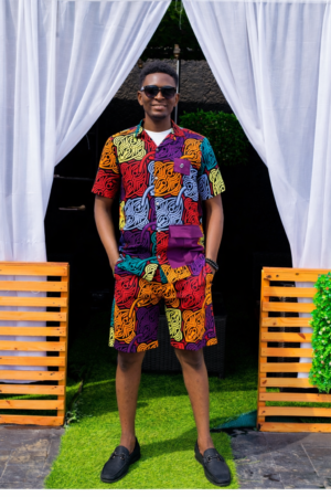 Men's Multi-Colored African Ankara 2 Piece Set