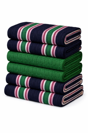 Nigerian Aso-Oke Jawu Green and Blue Fabric