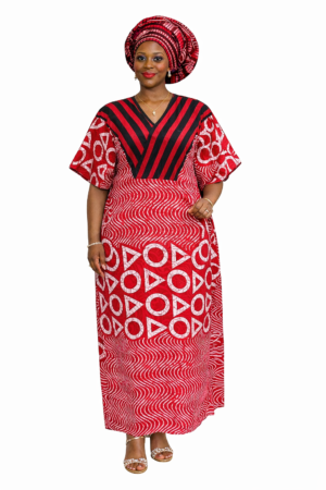 Stylish Kampala Bubu Boubou Gown With Matching Gele