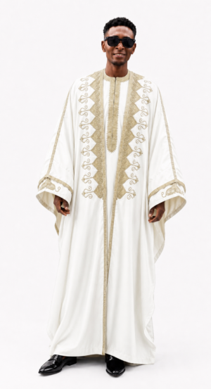 Men’s African Royal off-white Shade Abaya