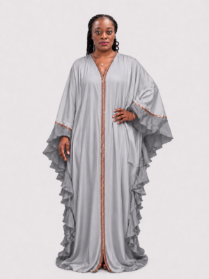 Vibrant Mighty Fessy Yellow Royal Abaya African Boubou