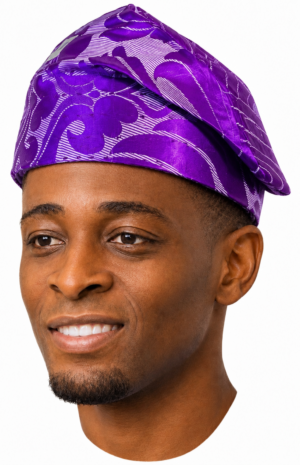 Violet Motif Purple Damask Cap | Unique Look