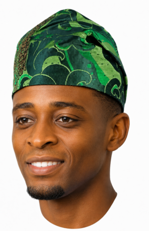 Green Dynasty African Damascus Cap | Premium Style