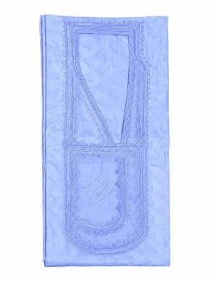 Blue Embroidered Babban Riga, Agbada for Men 1pc